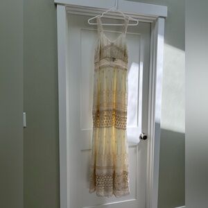 Ranna Gill Ivory Crochet Dress